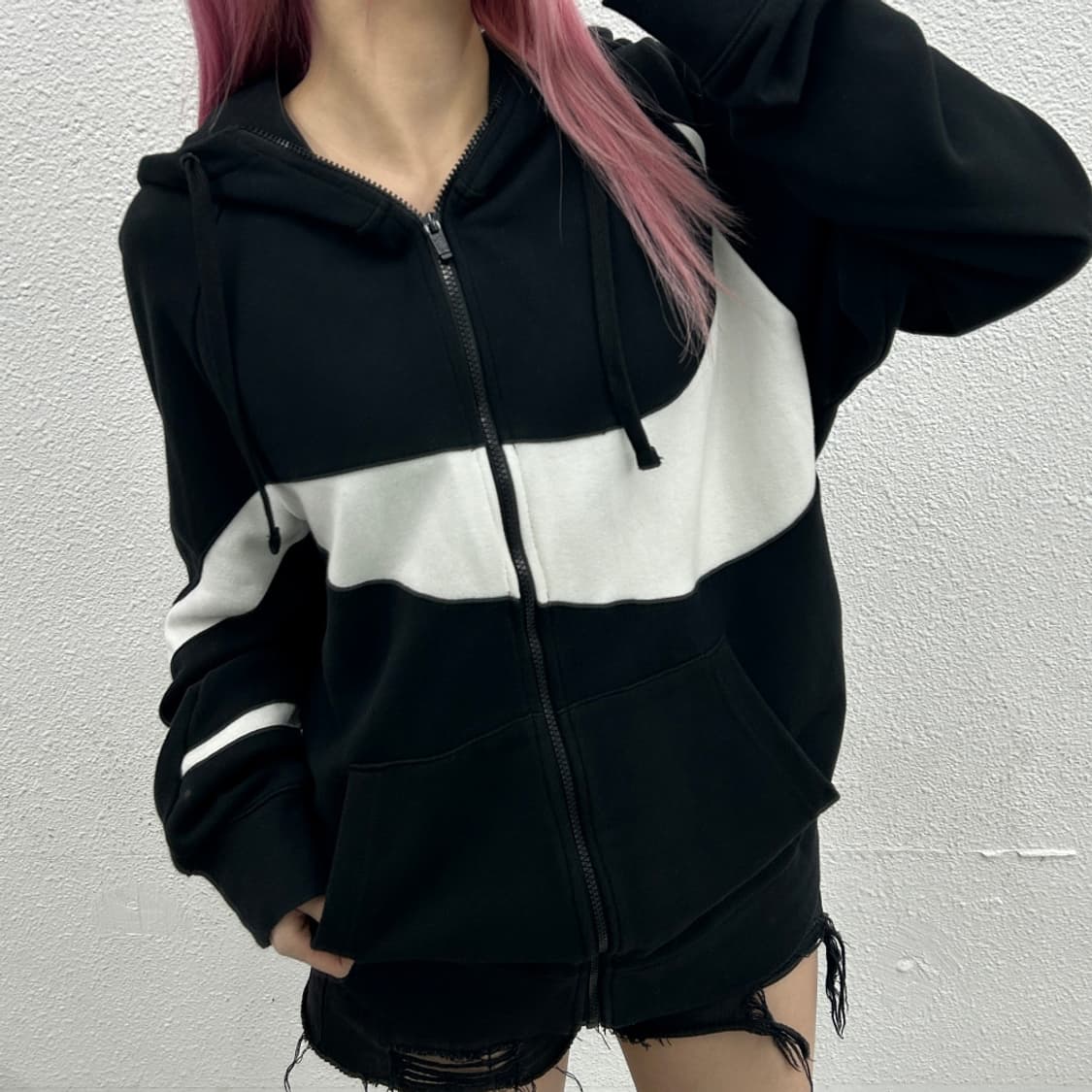 나이키 빅스우시 블랙 후드집업 XL 상품이미지1