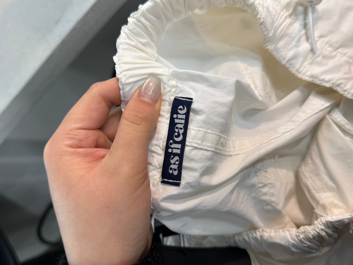 as if calie 에즈이프캘리 파라슈트 카고 팬츠 화이트 free 상품이미지5