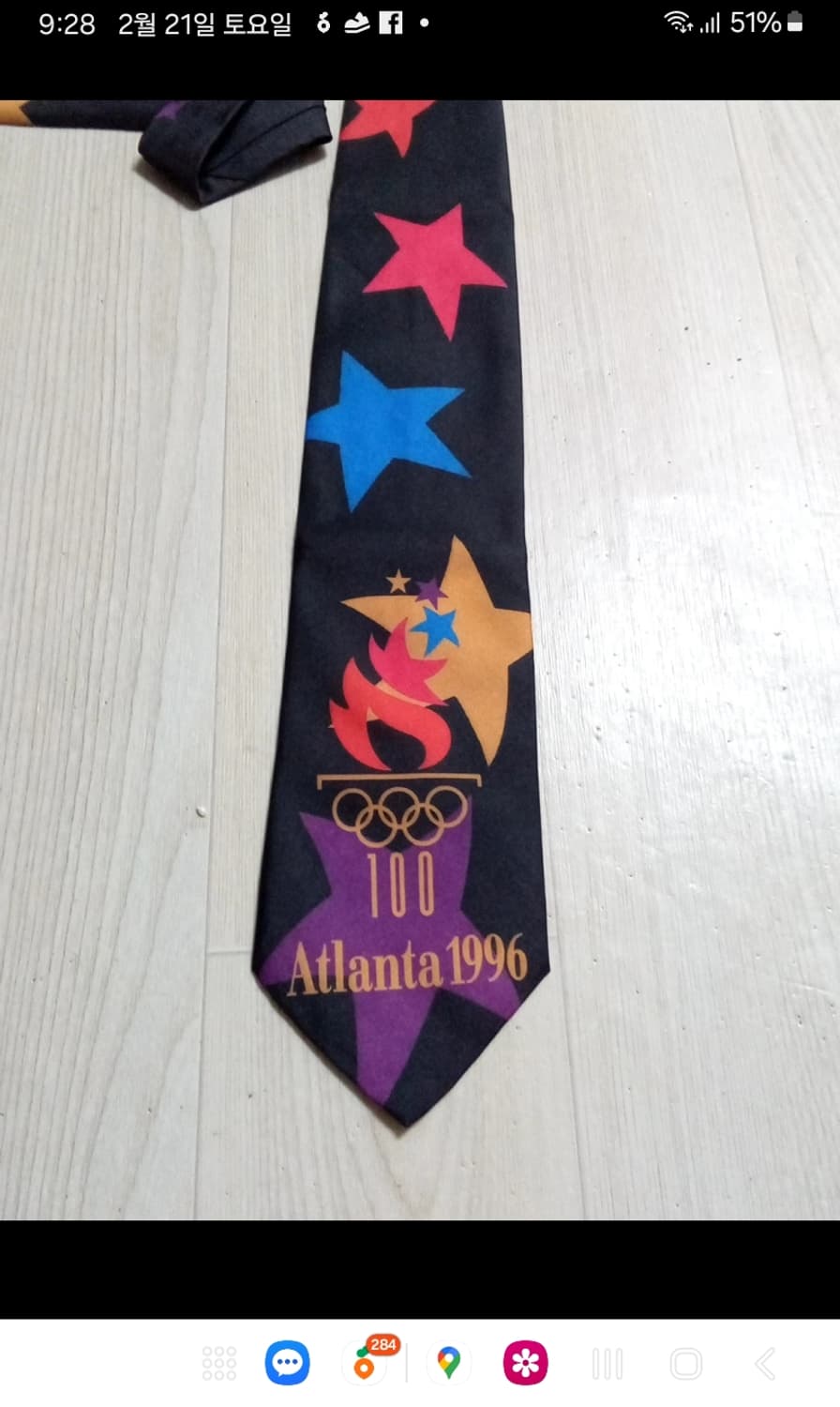 한정판 1996 이틀란타 올림픽 굳즈 넥타이 상품이미지1