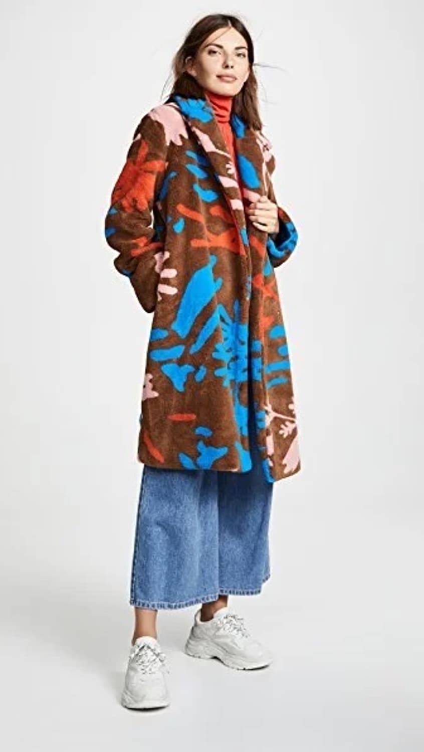 Stine Goya 쟈카드 시어링 코트 55추천 상품이미지1