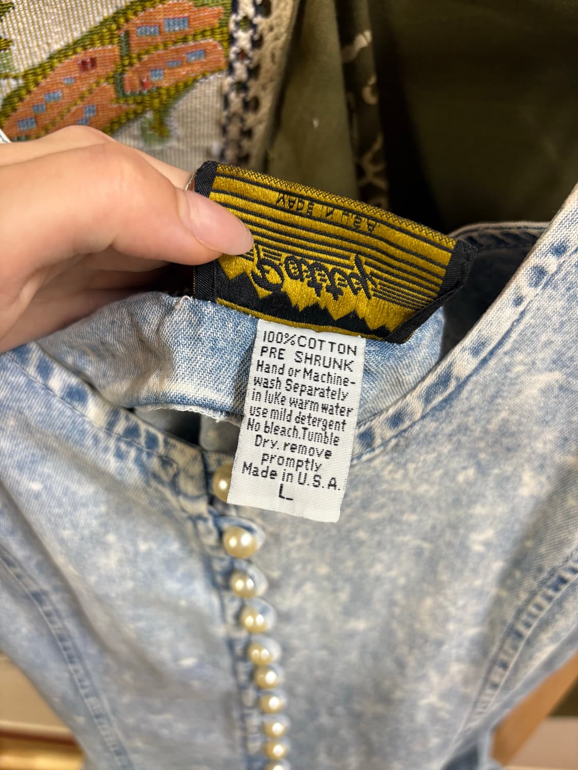 Patty 그런지페어리 데님 리본 레이어드 원피스 상품이미지5