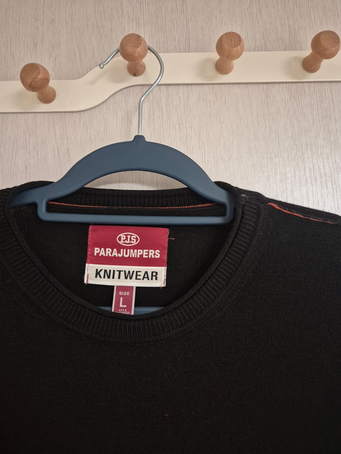 파라점퍼스 메리노울 니트 블랙 L 상품이미지2