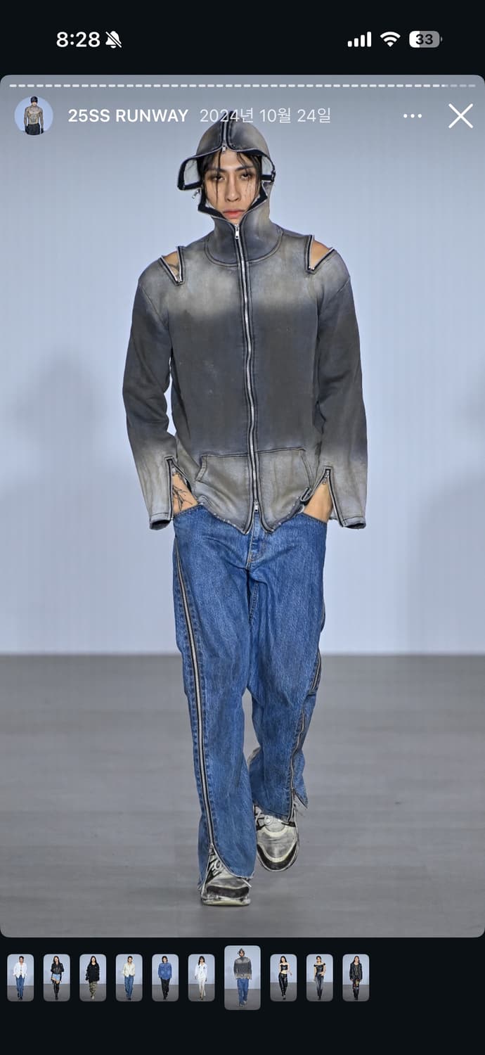 몸만와 4WAY ZIP-UP HOODIE (COTTON DENIM) 1 상품이미지3