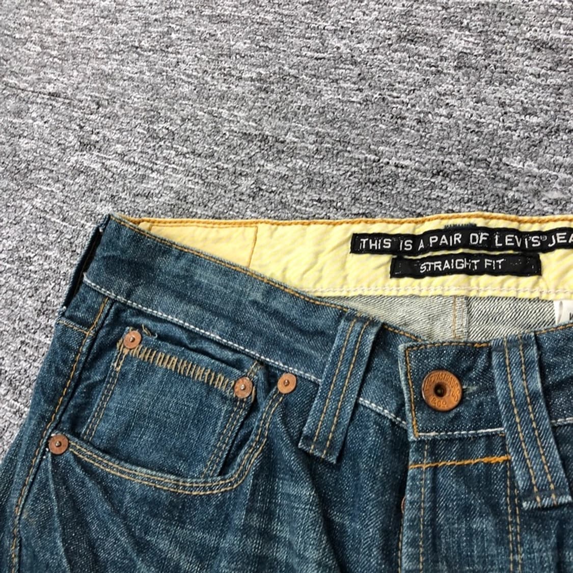 리바이스 정품 커브드 사선 데님팬츠 상품이미지9