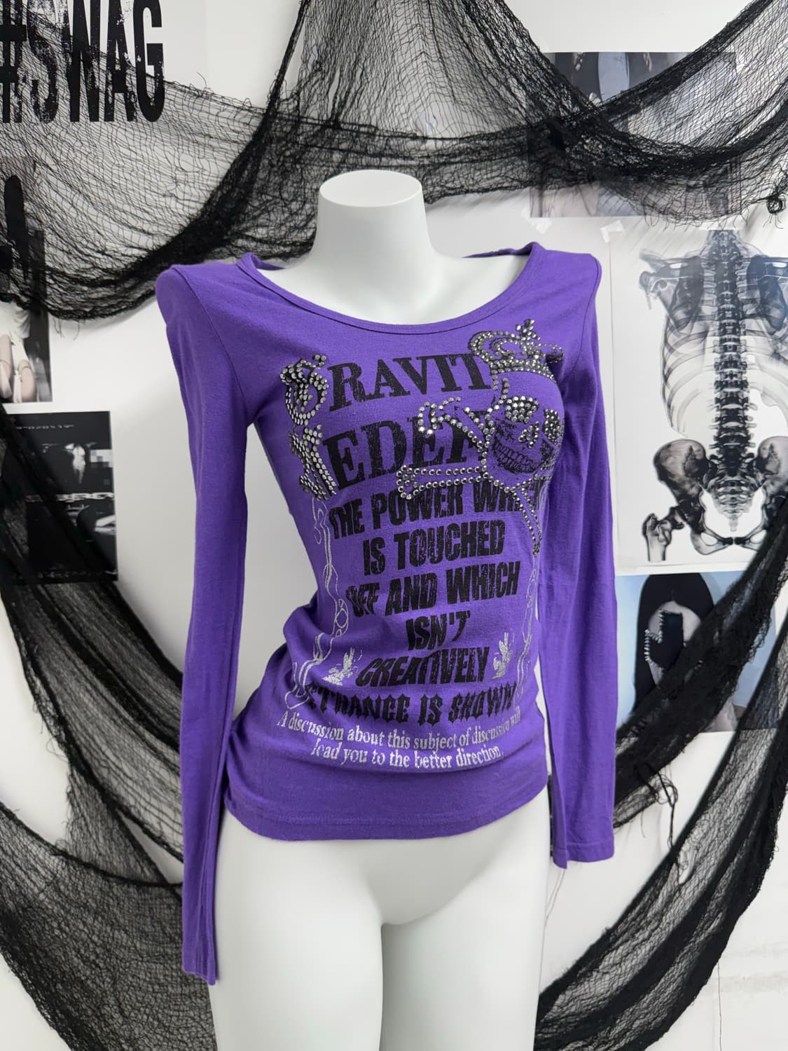 00s punk lettering beads longsleeve 상품이미지1