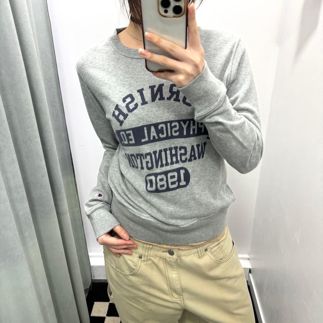 챔피온 그레이 스웻셔츠 상품이미지2