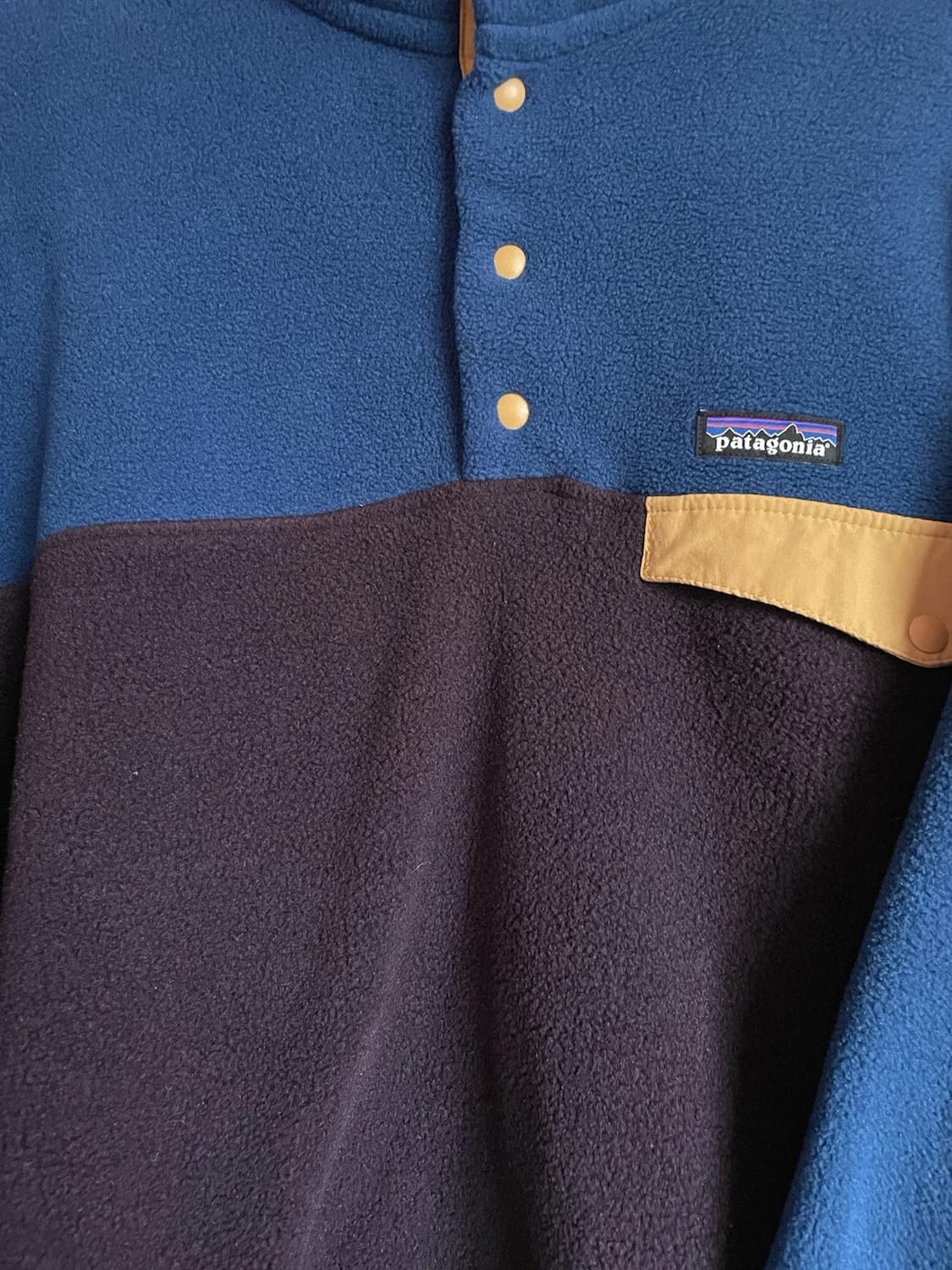 10s 파타고니아 신칠라 스냅-T 블루/옐로우 상품이미지2