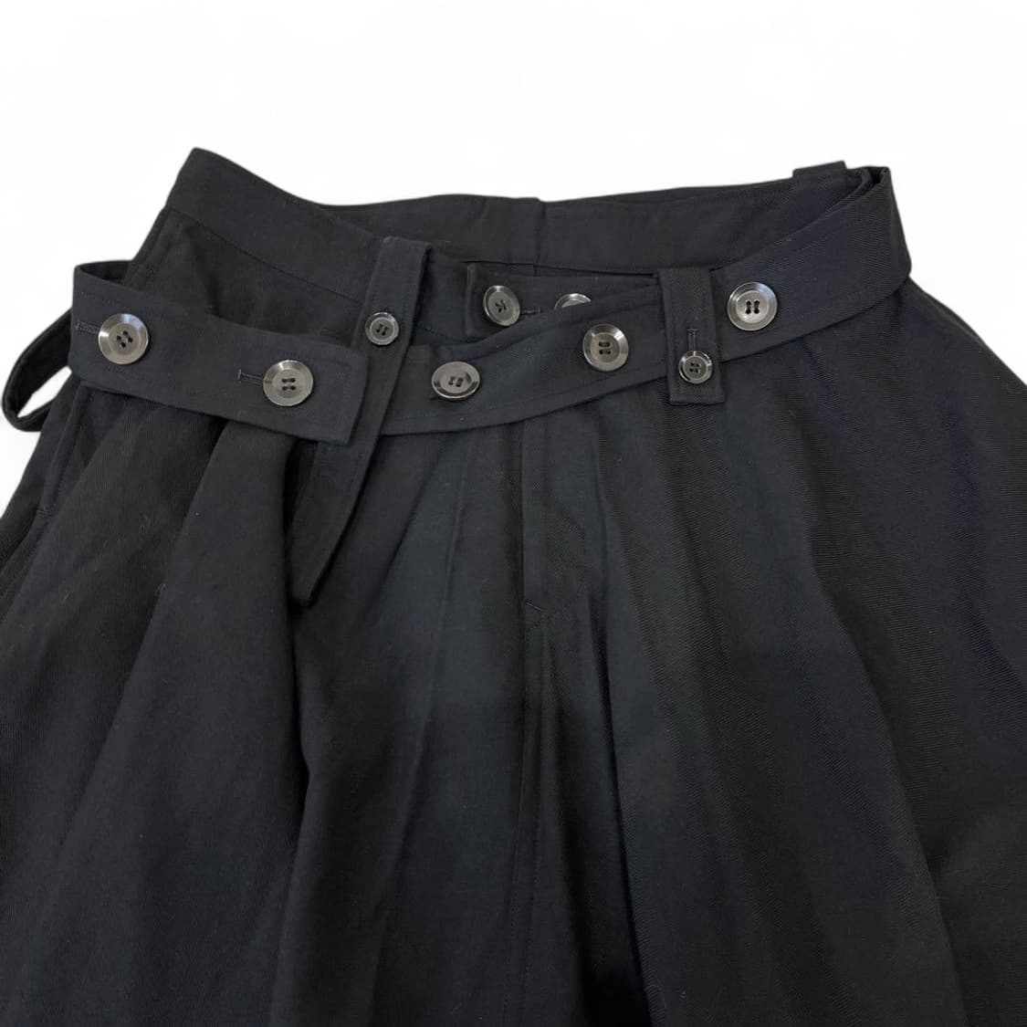 요지 야마모토 벨티드 플레어 롱스커트 상품이미지3