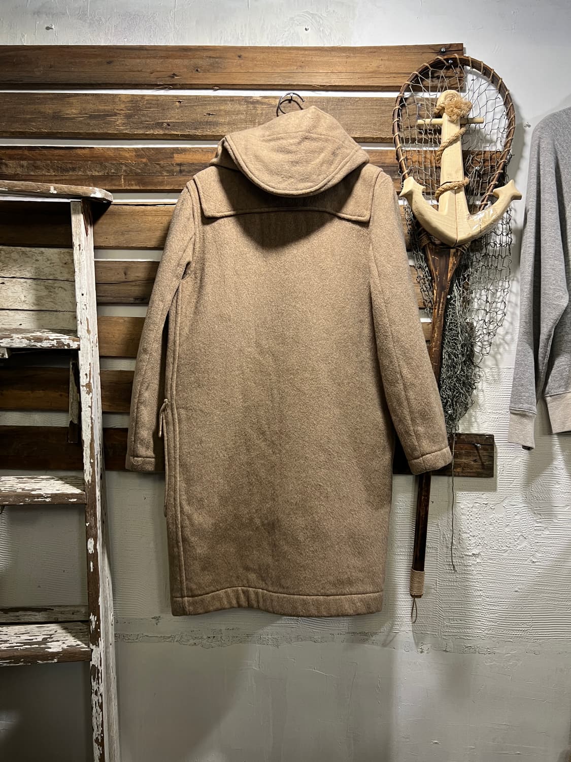 [S]90's Gloverall 글로버올 우먼스 베이지 울 더플 코트 상품이미지9