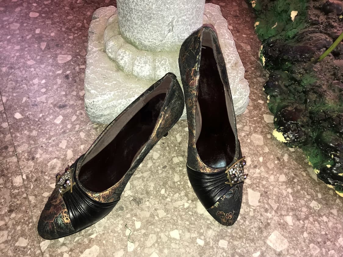 Art Nouveau Pumps ( black / green ) 상품이미지3