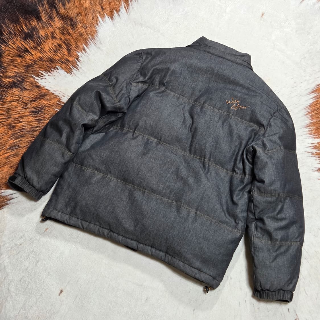 빈티지 덕다운 그레이 데님 패딩 상품이미지4