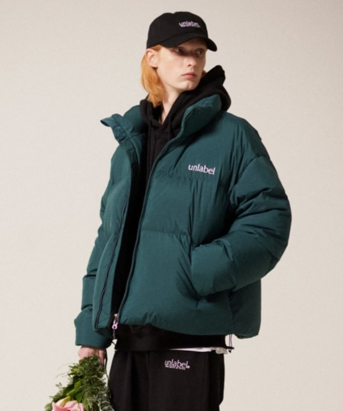 언레이블 덕다운 숏패딩 L 상품이미지3