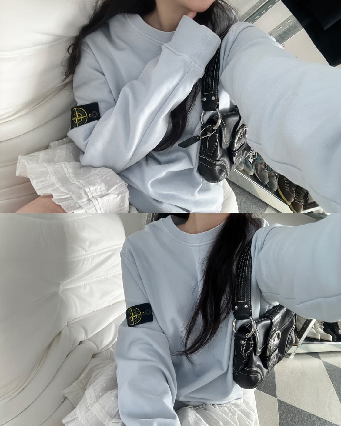 스톤아일랜드 와펜 베이비블루 맨투맨 상품이미지9