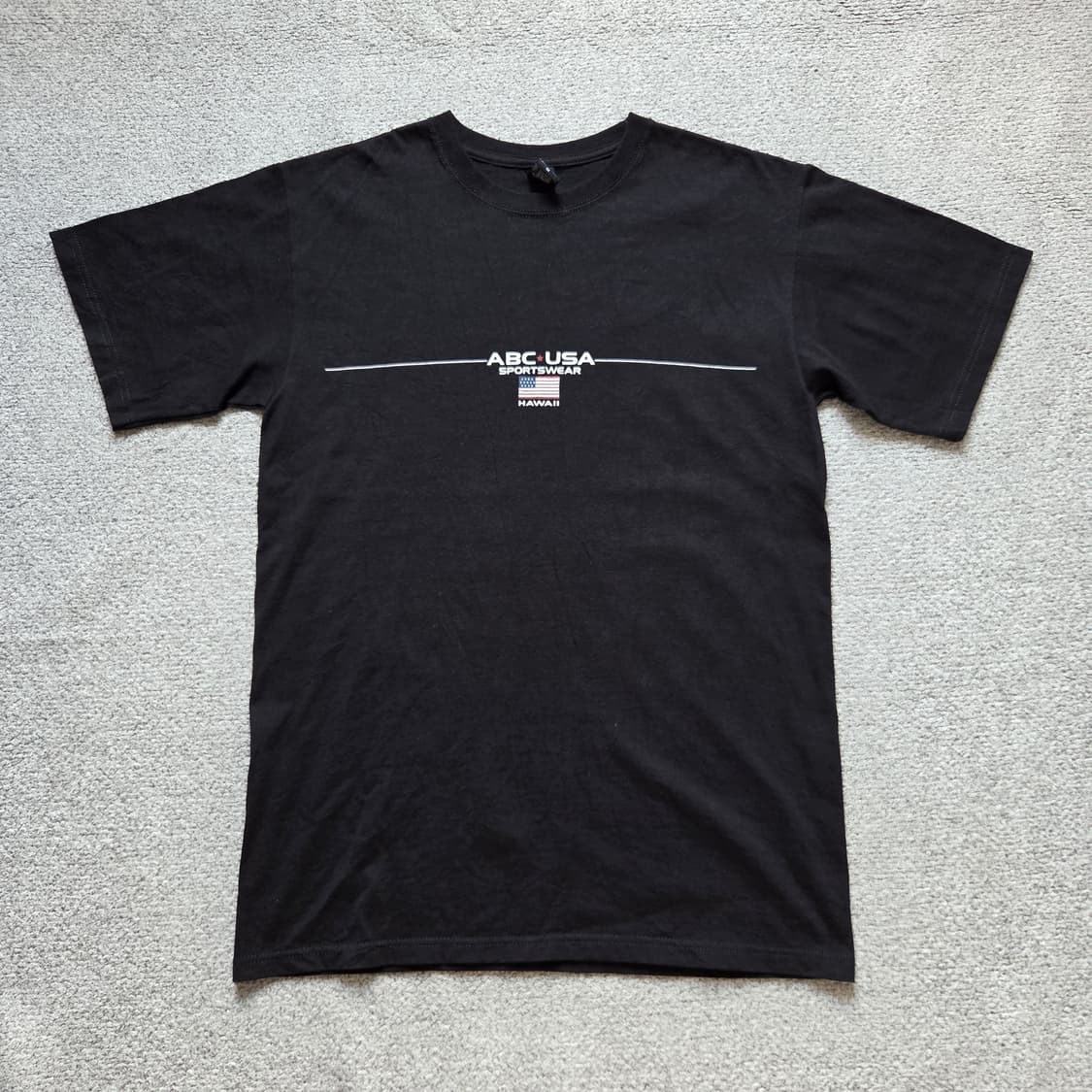 90s 미국제 ABC USA 반팔 티셔츠 M-슬림L(95-100) 상품이미지1