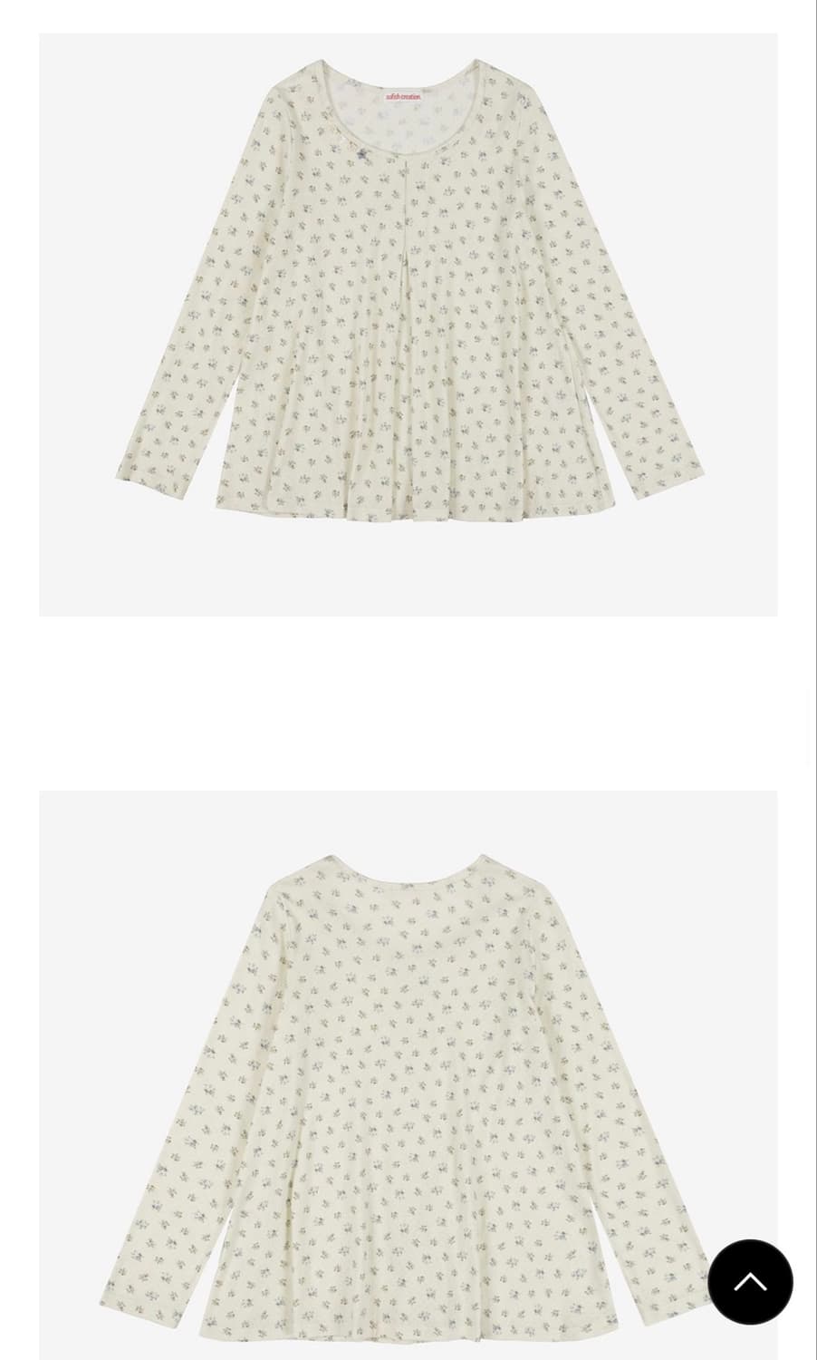 Floral Tuck Longsleeve, Cream 상품이미지4