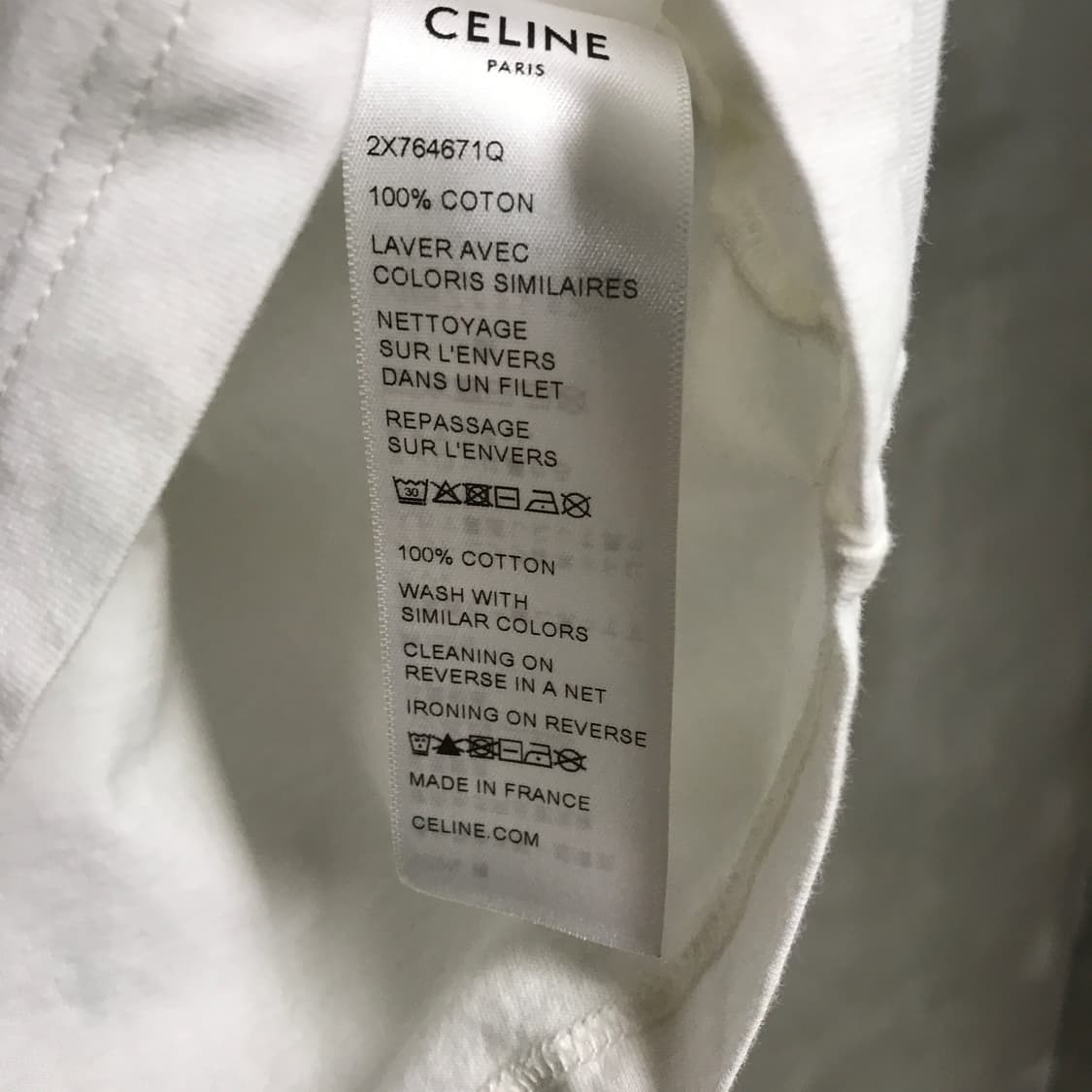 셀린느 화이트 반팔 티셔츠 -(W) 상품이미지6