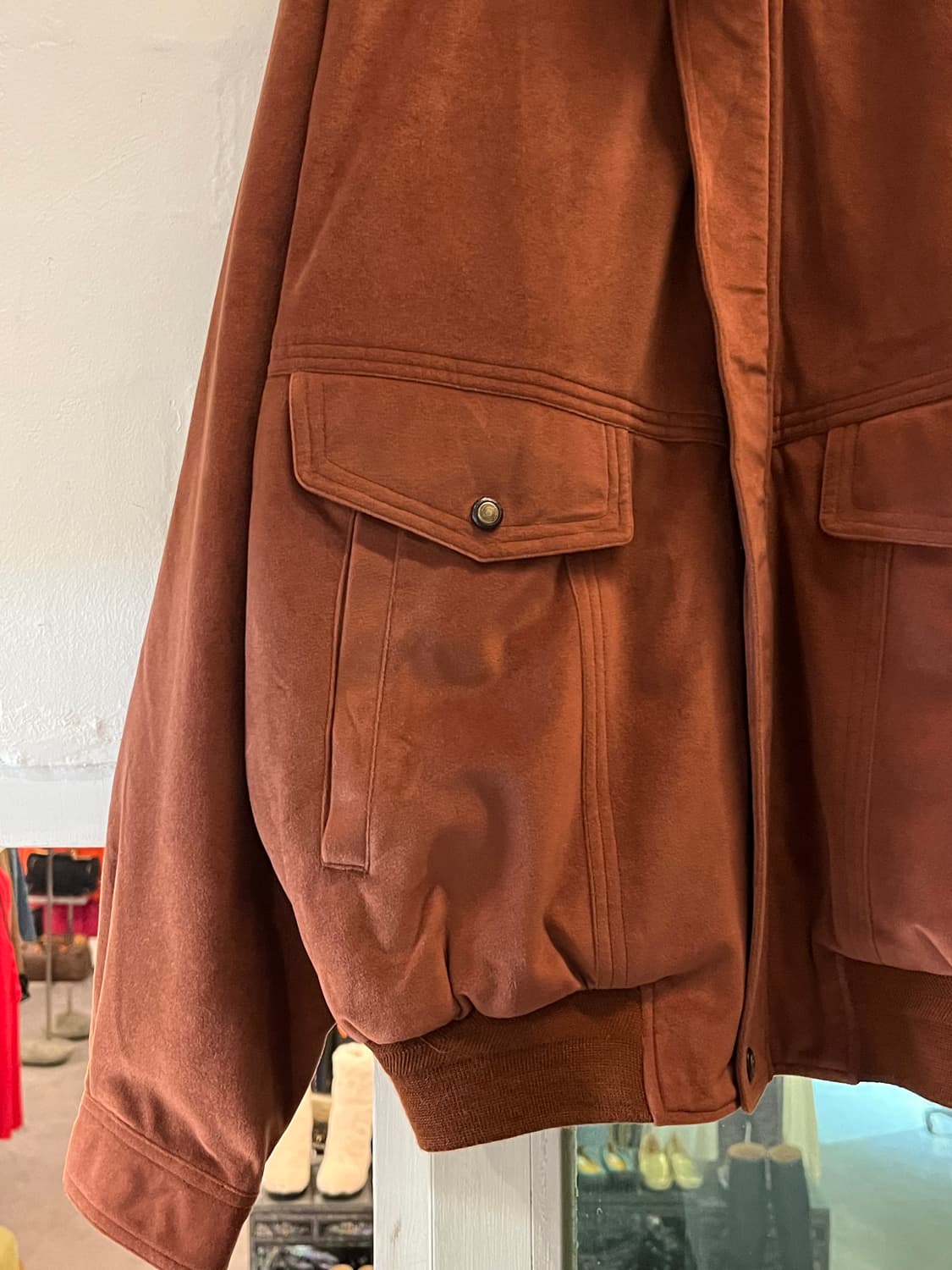 Sunny King 인조 스웨이드 블루종 LL 상품이미지4