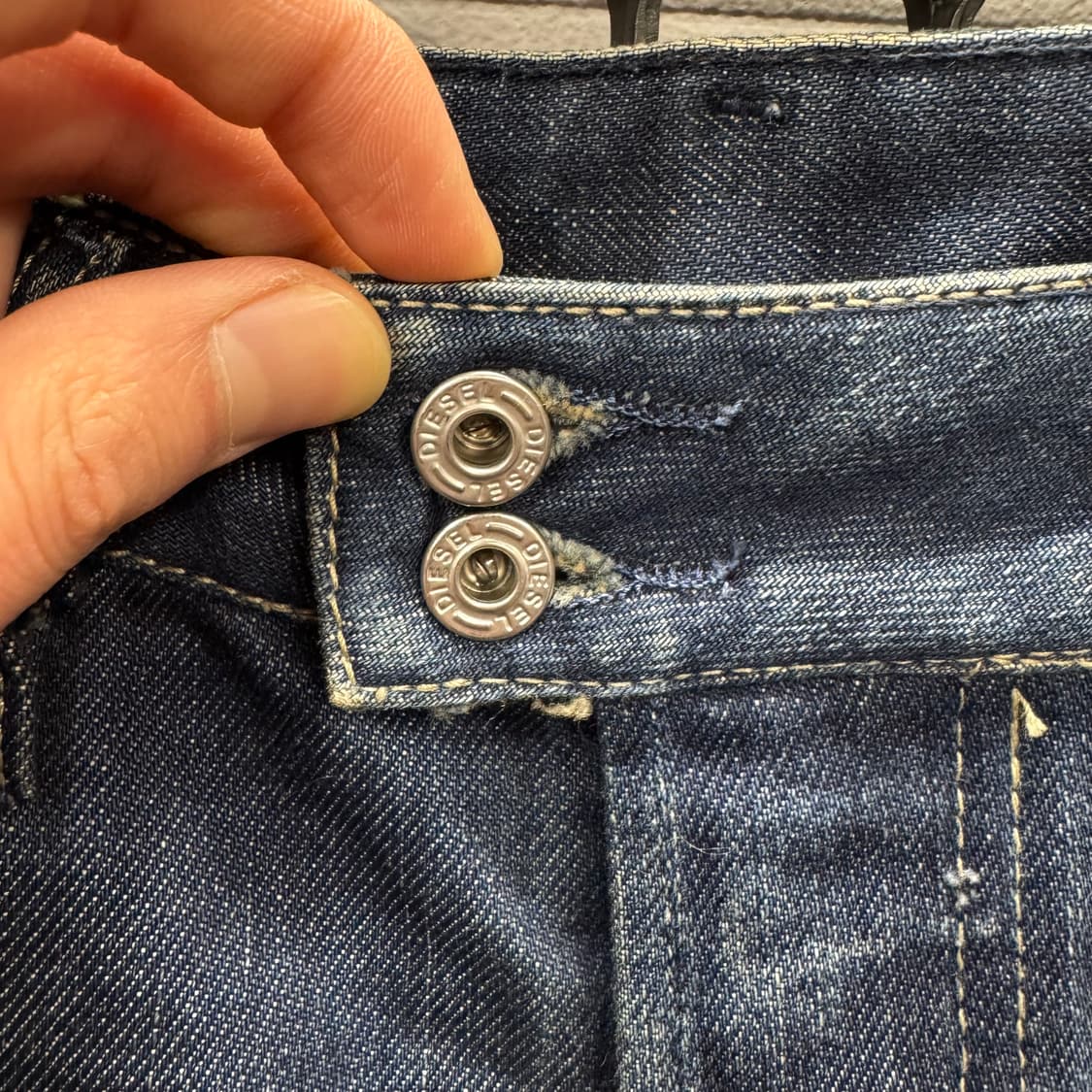 00s 디젤 인더스트리 데님 팬츠 전면 캣워싱 포인트 중청 상품이미지6