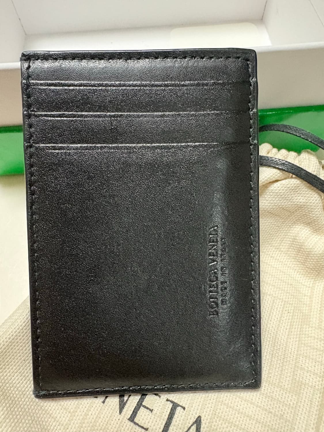 보테가 베네타 카드 케이스 카프스킨 블랙 상품이미지3