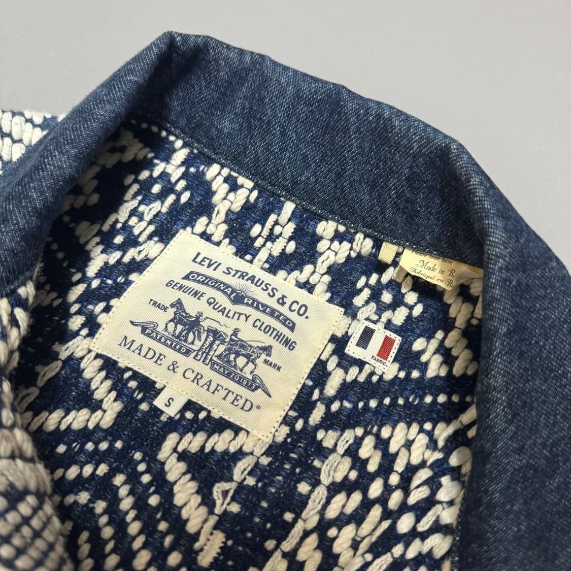 리바이스 인디고블루 Made&Crafted 프린지 데님 트러커 자켓 상품이미지3