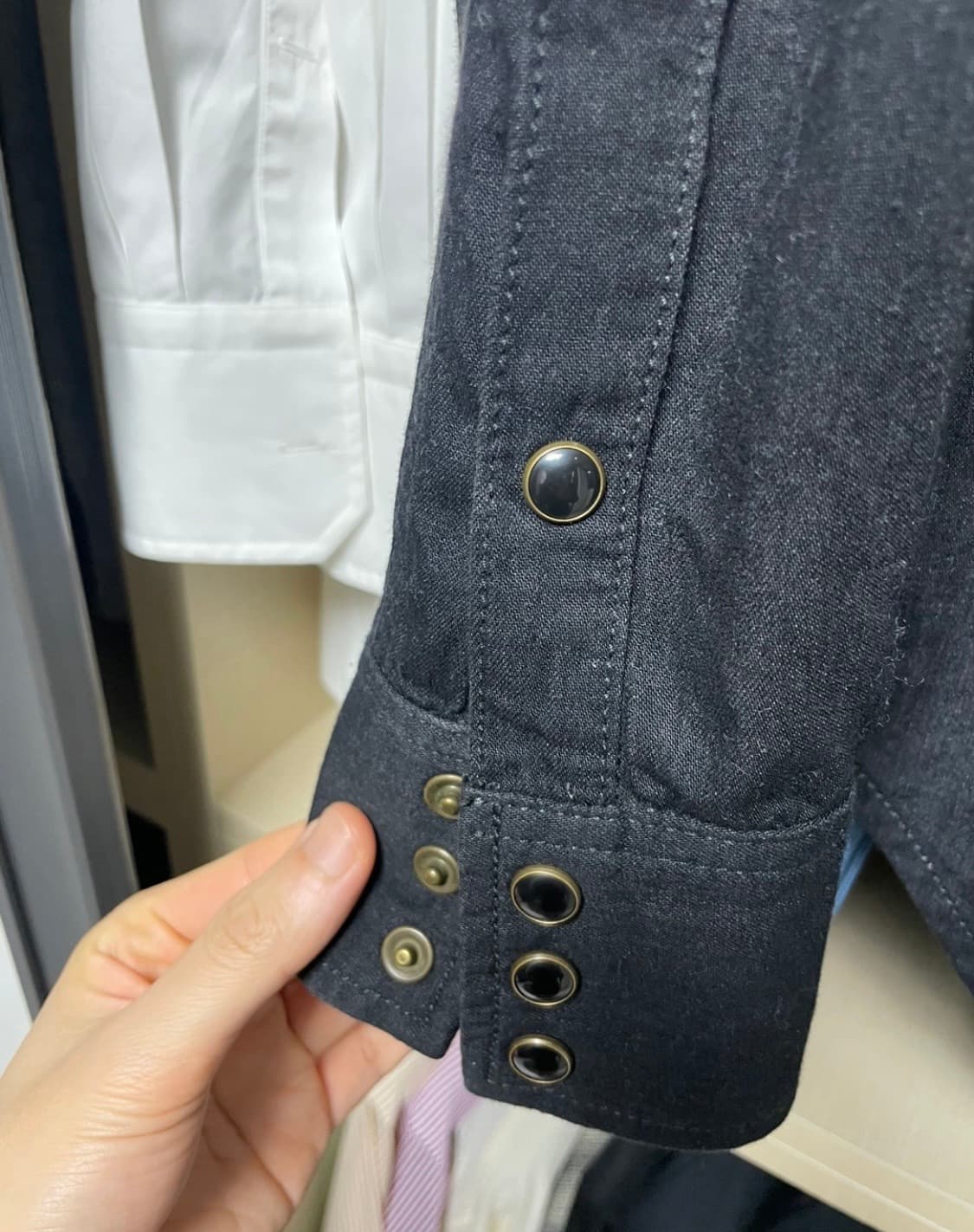 Saint Laurent 생로랑 웨스턴 데님 셔츠 (Denim Black 상품이미지5