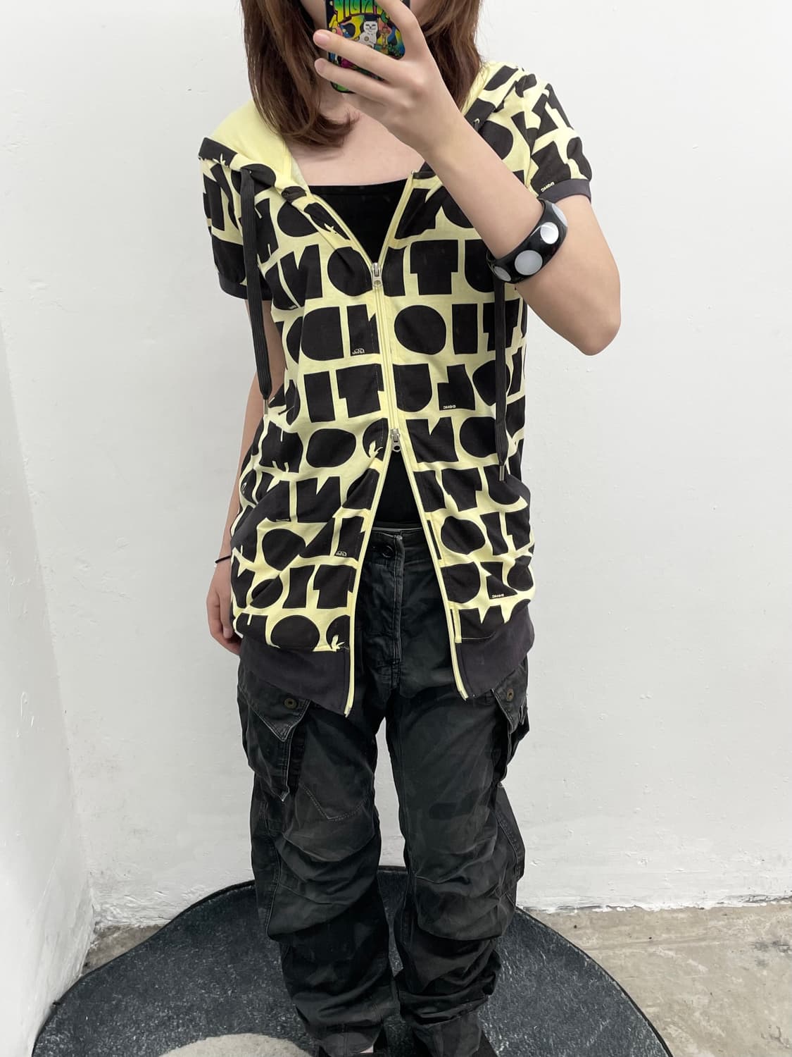 DOHC 패턴 투웨이 하프 후드집업 상품이미지4