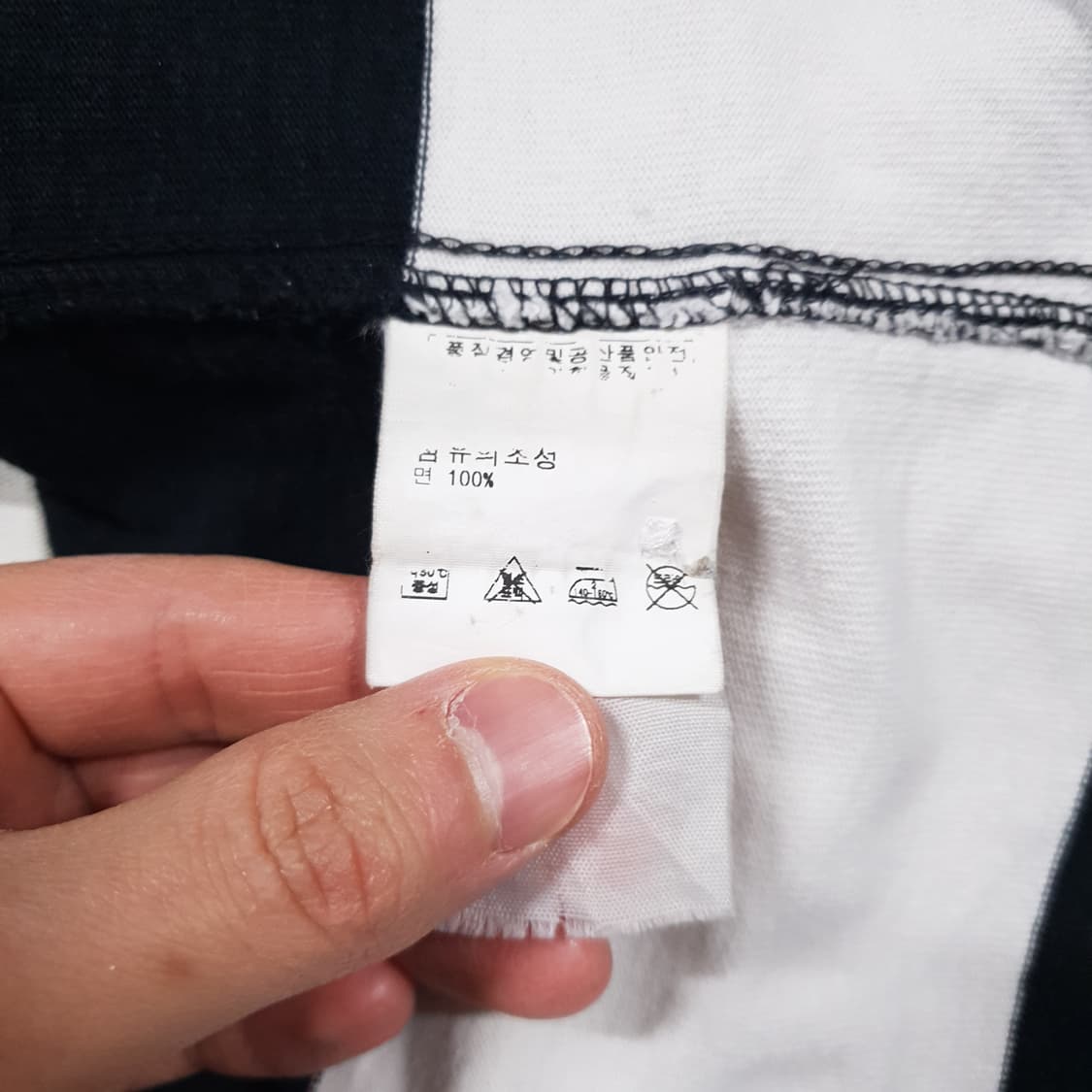 L) 폴로 랄프로렌 스트라이프 럭비 반팔 카라티 피케 셔츠 블랙 화이트 상품이미지7