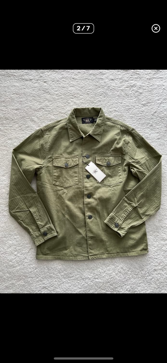 RRL 토링턴 데님자켓 + RRL 헤링본 올리브 셔츠 상품이미지2