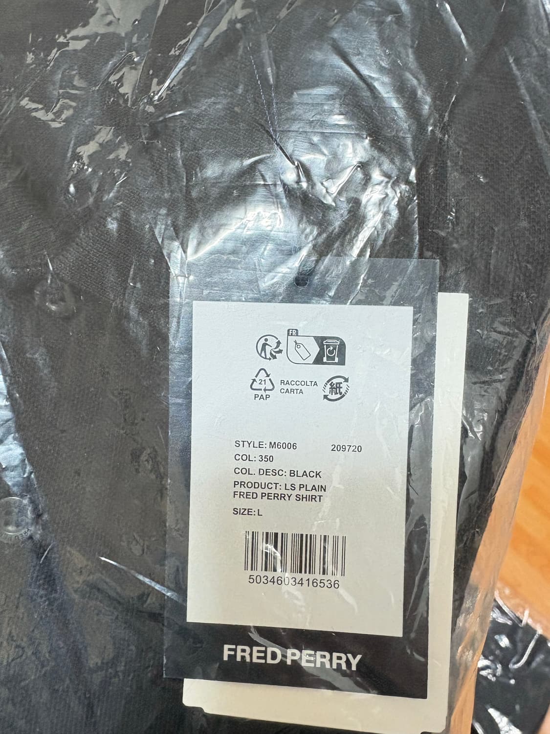 프레드페리 / 롱 슬리브 플레인 프레드페리 셔츠 상품이미지6