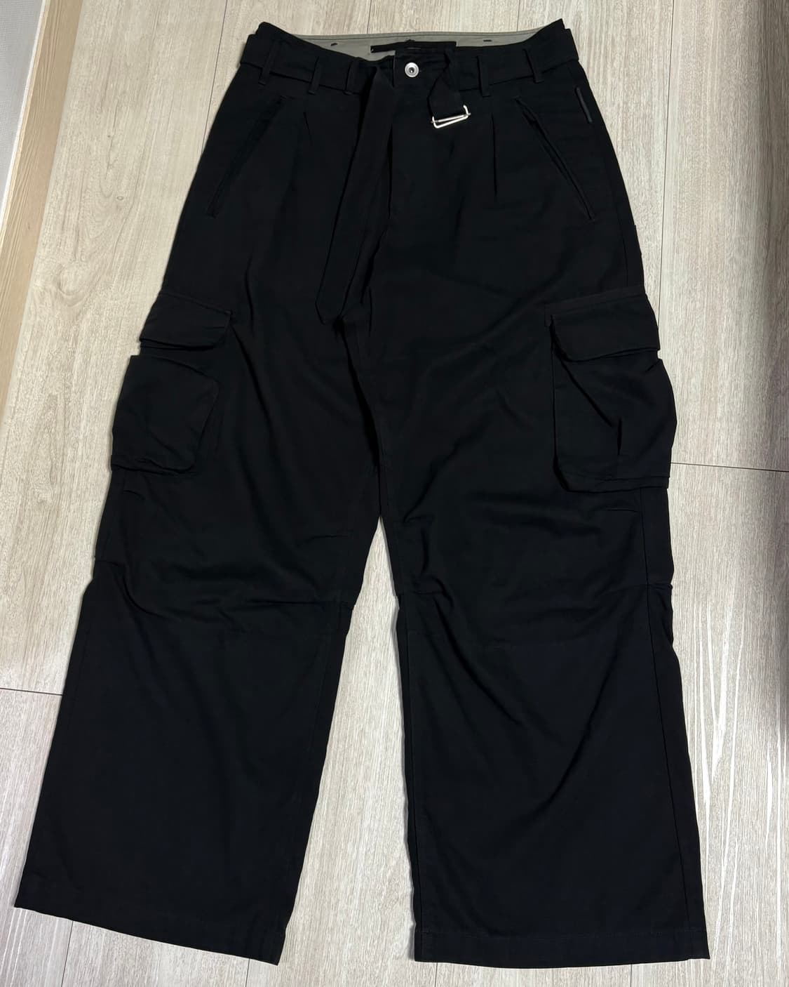 [2]폴리테루 벨티드 카고 팬츠 블랙 상품이미지3