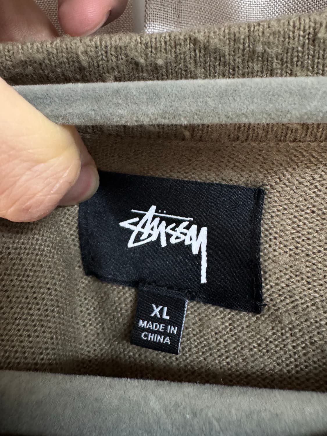 스투시 브러시드 니트 타우페 XL 상품이미지3