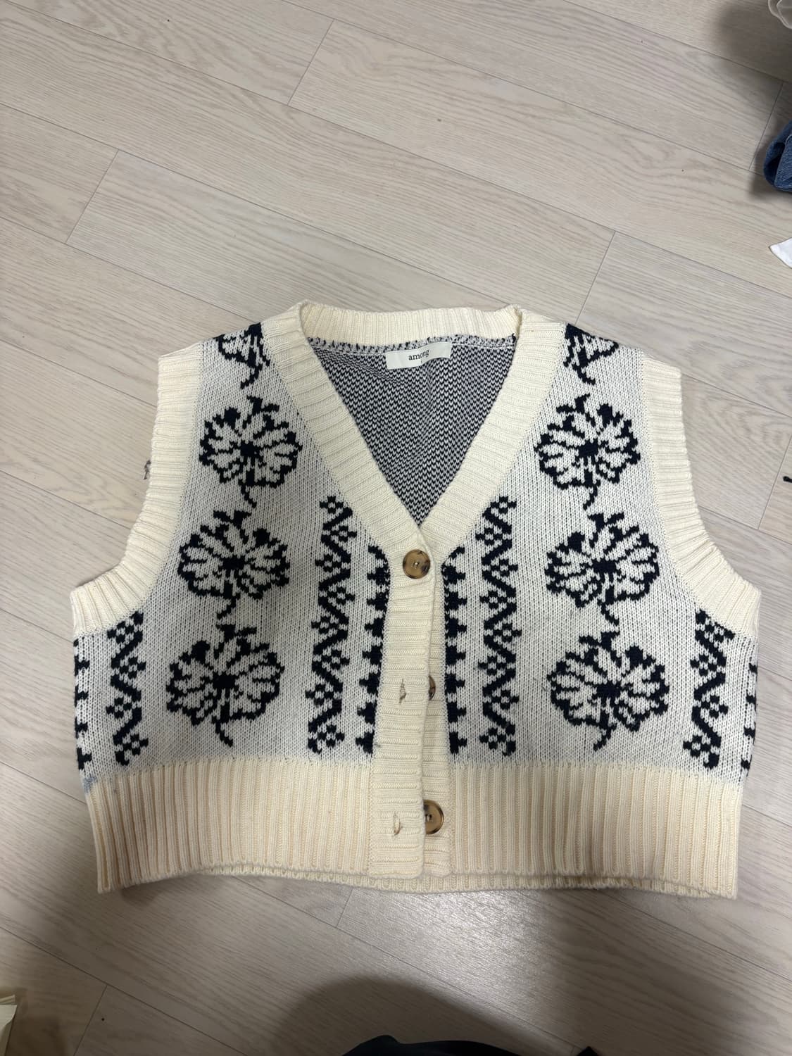 Among 니트 조끼 상품이미지1