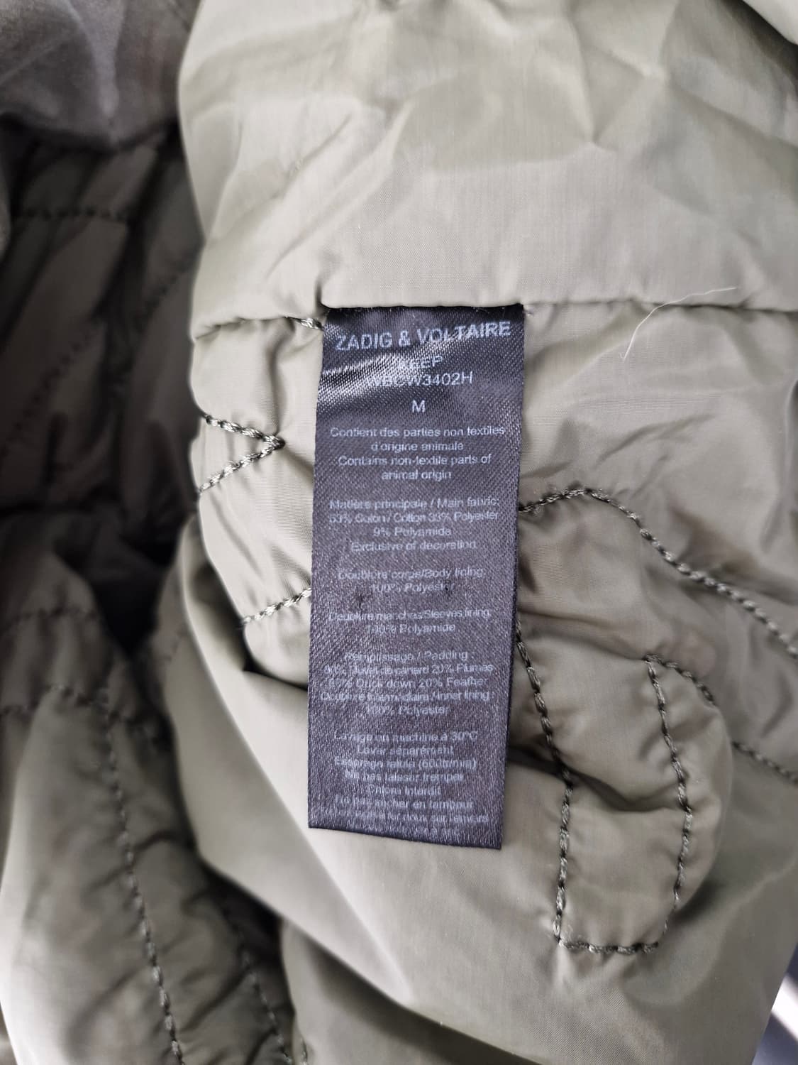 쟈딕앤볼테르 밀리터리 다운 자켓_M 상품이미지9