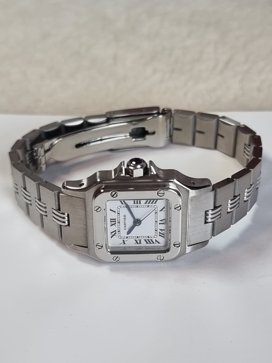 까르띠에 산토스 까레 스틸 스몰 S 오토메틱 여성시계 상품이미지4