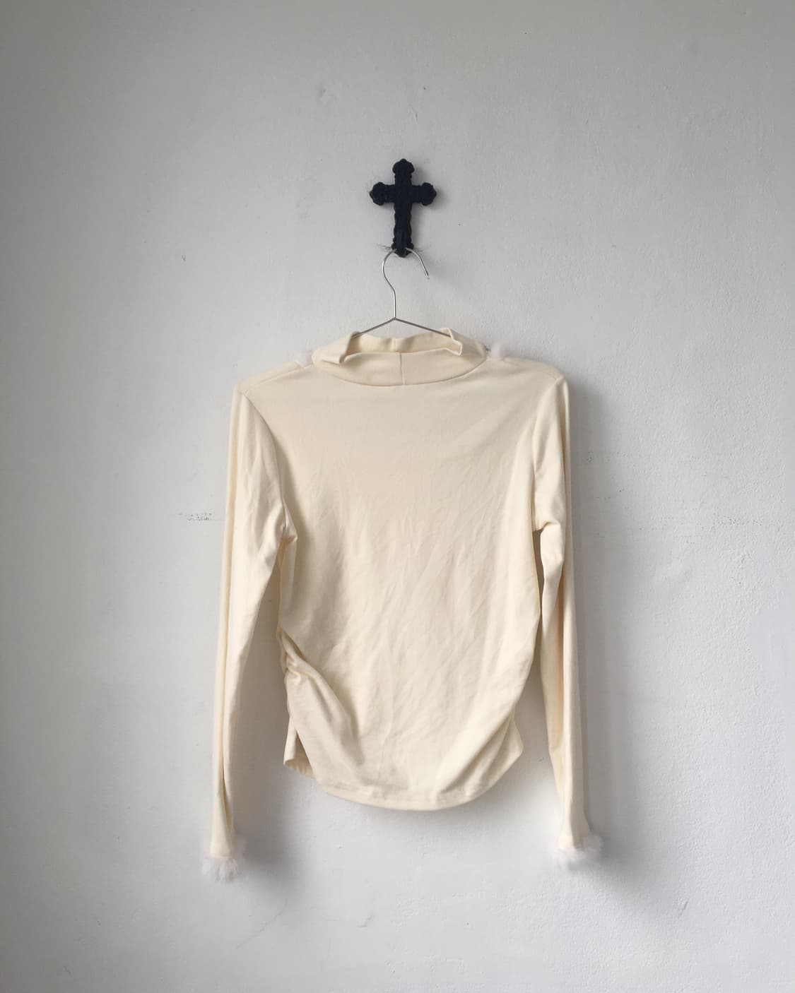 Fur trimming knit 상품이미지3