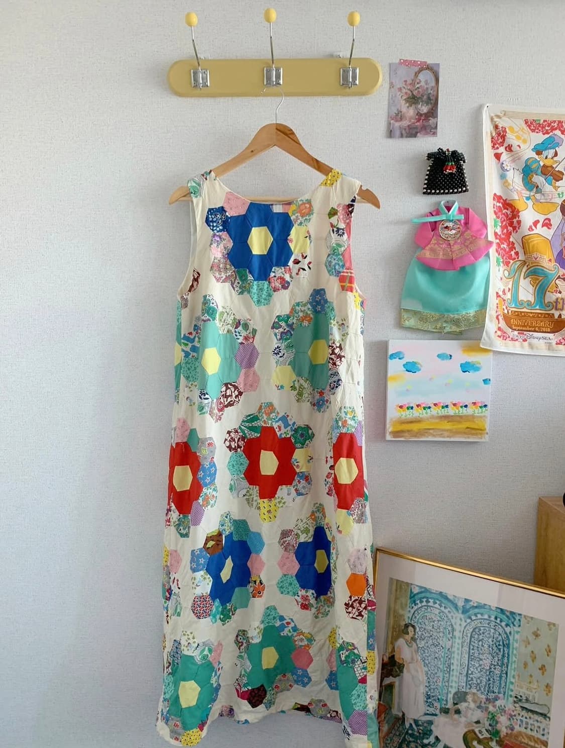 빈티지 퀼트 점프수트 상품이미지1