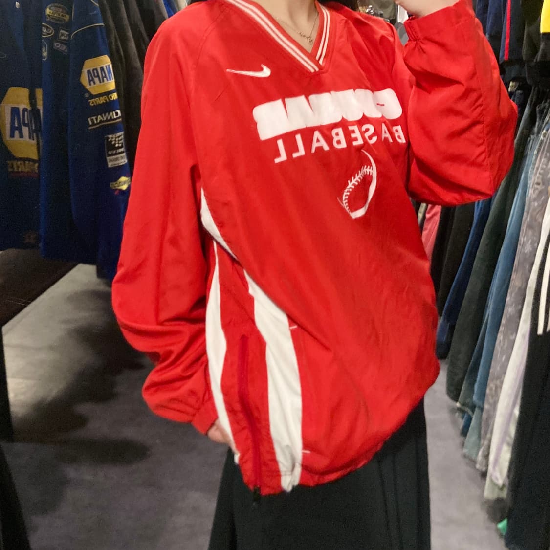 [IM] 나이키 베이스볼 레드 풀오버 웜업 상품이미지4