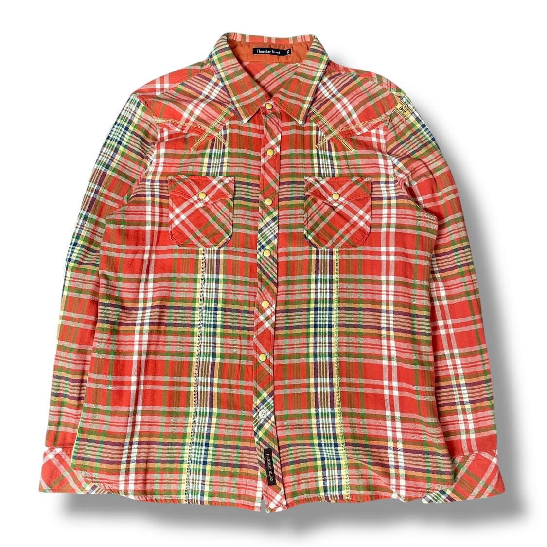 써스데이아일랜드 웨스턴 체크 더블포켓 셔츠 105 상품이미지1