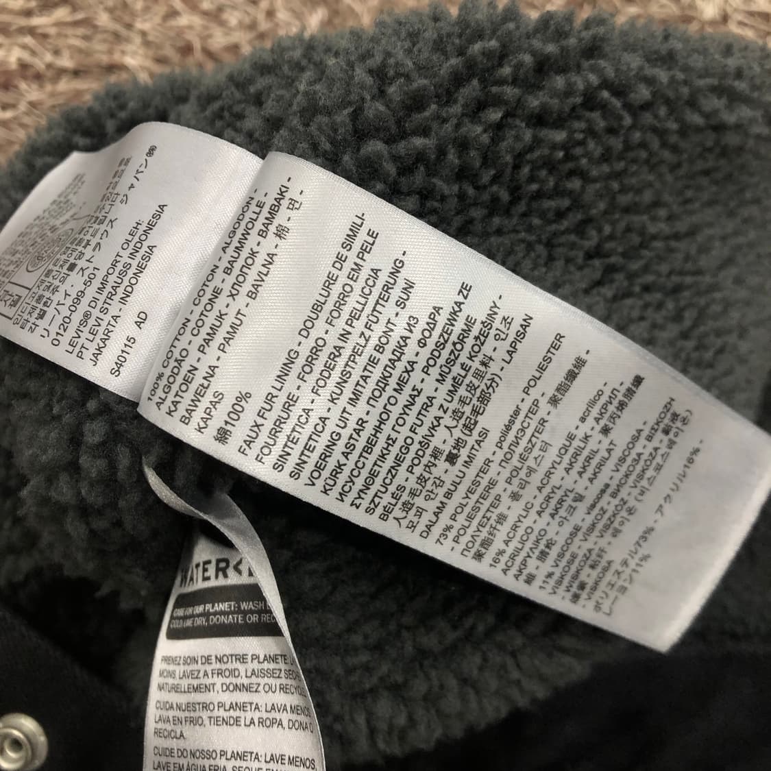 리바이스 쉐르파 블랙 데님 트러커 자켓 상품이미지7