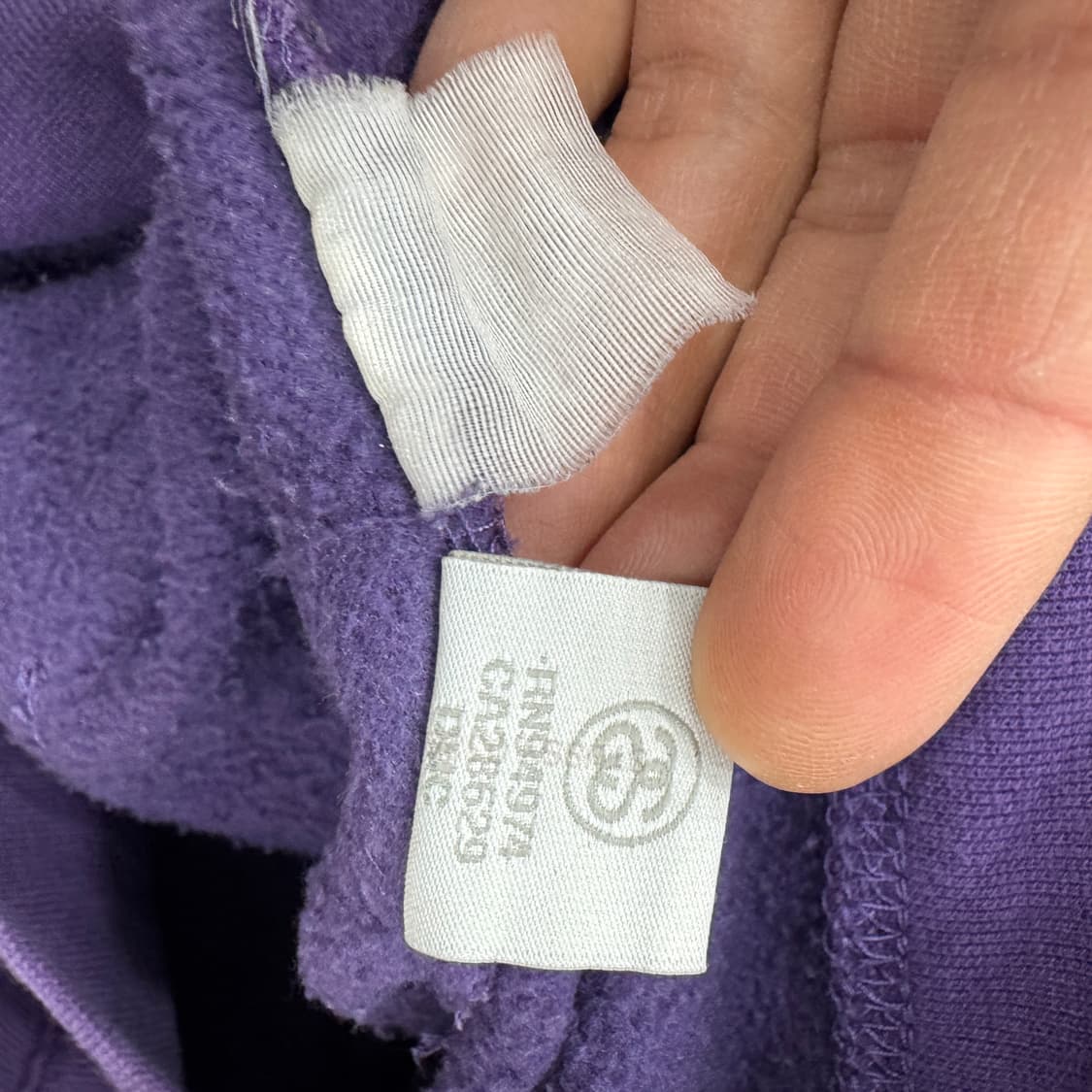 M 스투시 베이직 로고 퍼플 후드 티셔츠  상품이미지10