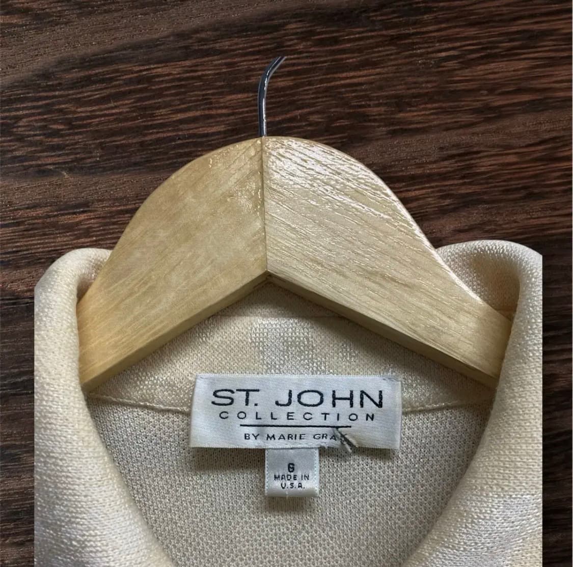 세인트존 St. John 아이보리색 레이스 엔틱 가디건 S 상품이미지5