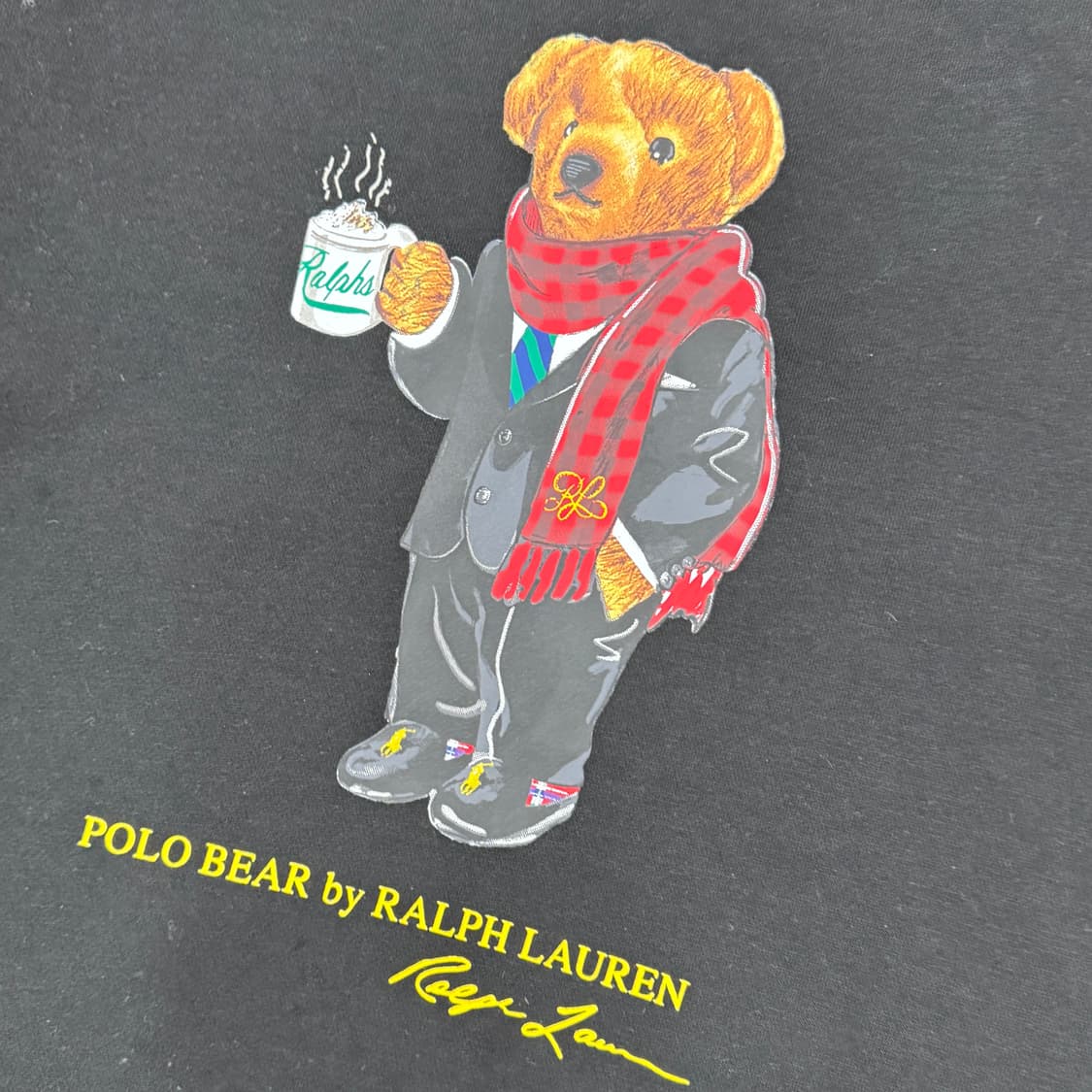 2XL(115) 폴로 랄프로렌 폴로 베어 블랙 후드 티셔츠  상품이미지3