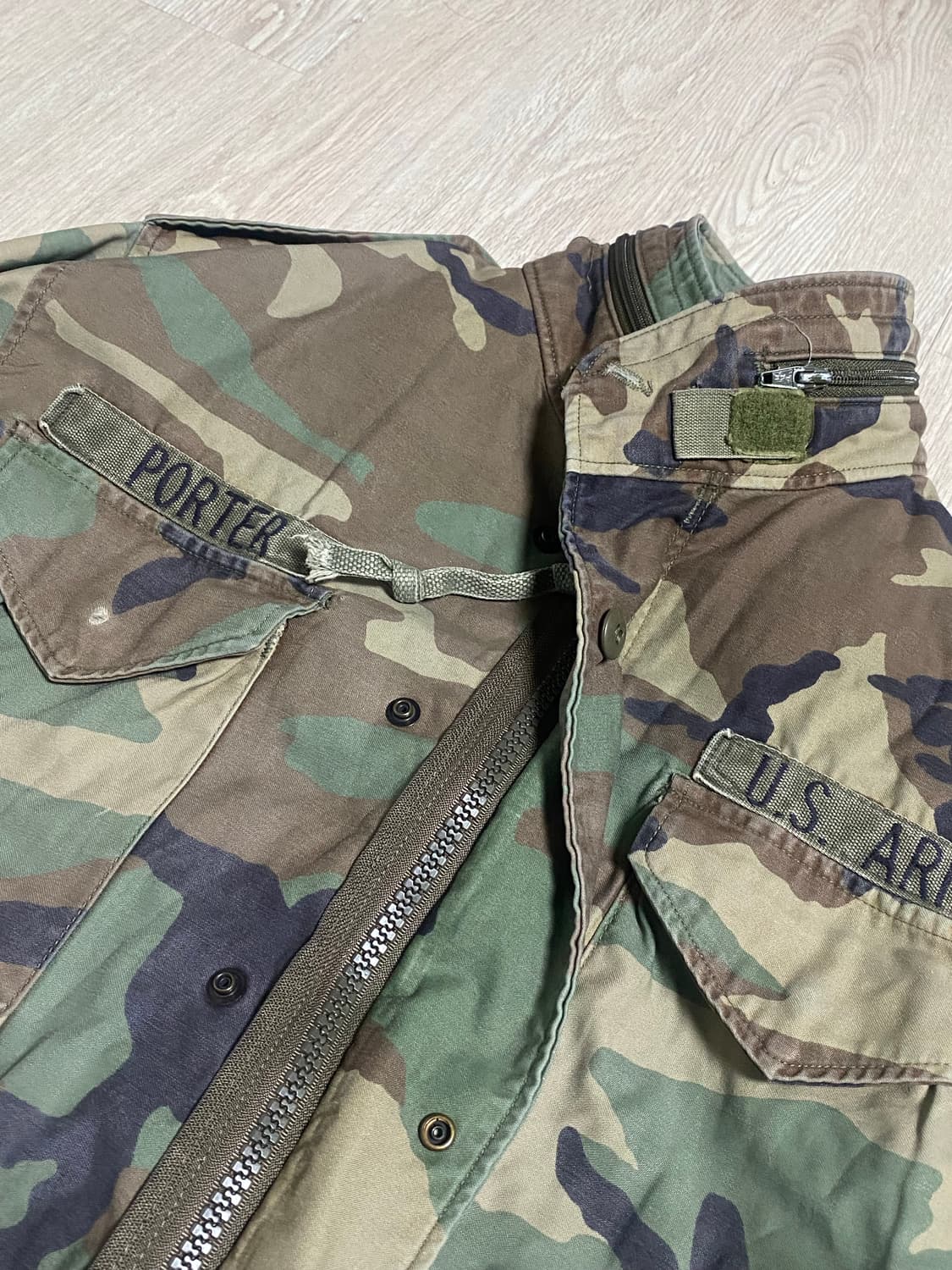 80s us army m65 필드자켓 카모플라쥬 상품이미지3