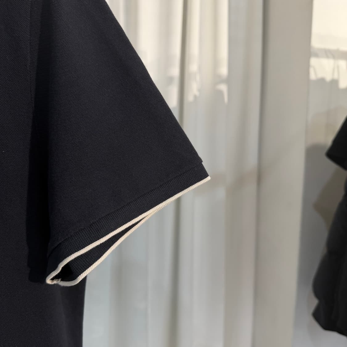 (3XL) 로로피아나 스트레치 코튼 라이닝 반팔 카라티 상품이미지3