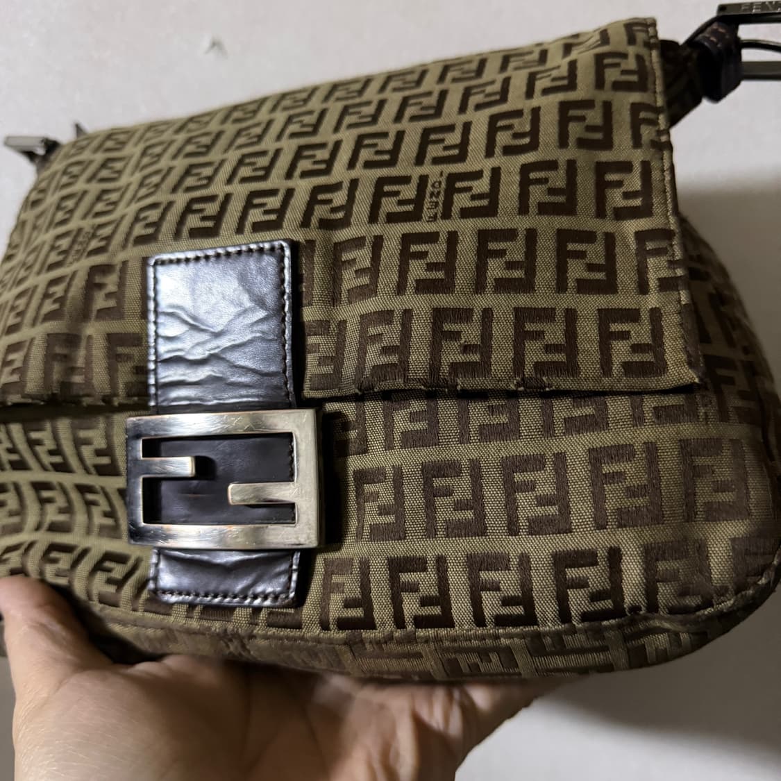 빈티지 펜디 주카패턴 FF 로고 맘마 숄더&토트백 상품이미지8