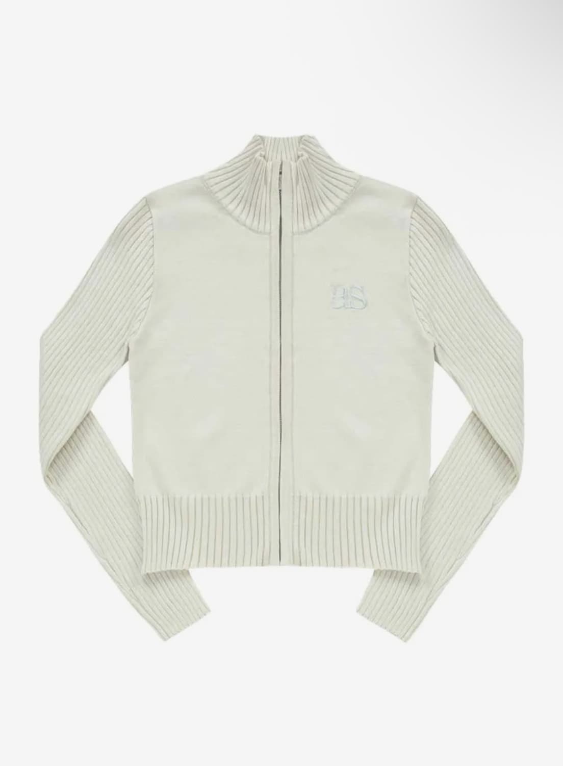 애즈온 마론 니트 집업 베이지 상품이미지2