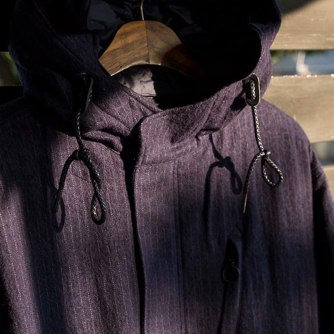 [M] 이스트로그 울 피쉬테일 파카 네이비스트라이프 상품이미지1