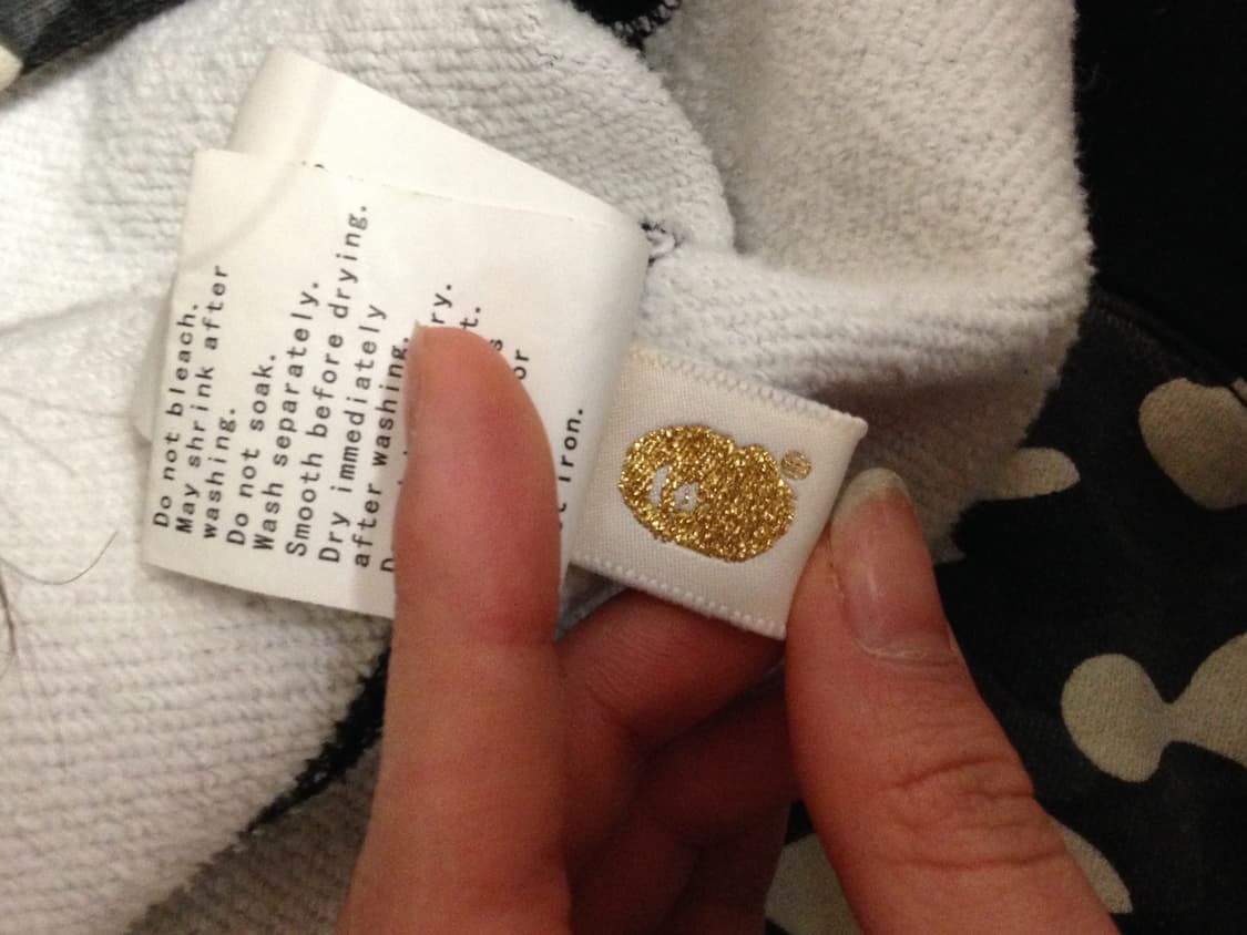 베이프 빈티지 시티카모 야광 흑계 후드집업 XXL 상품이미지5