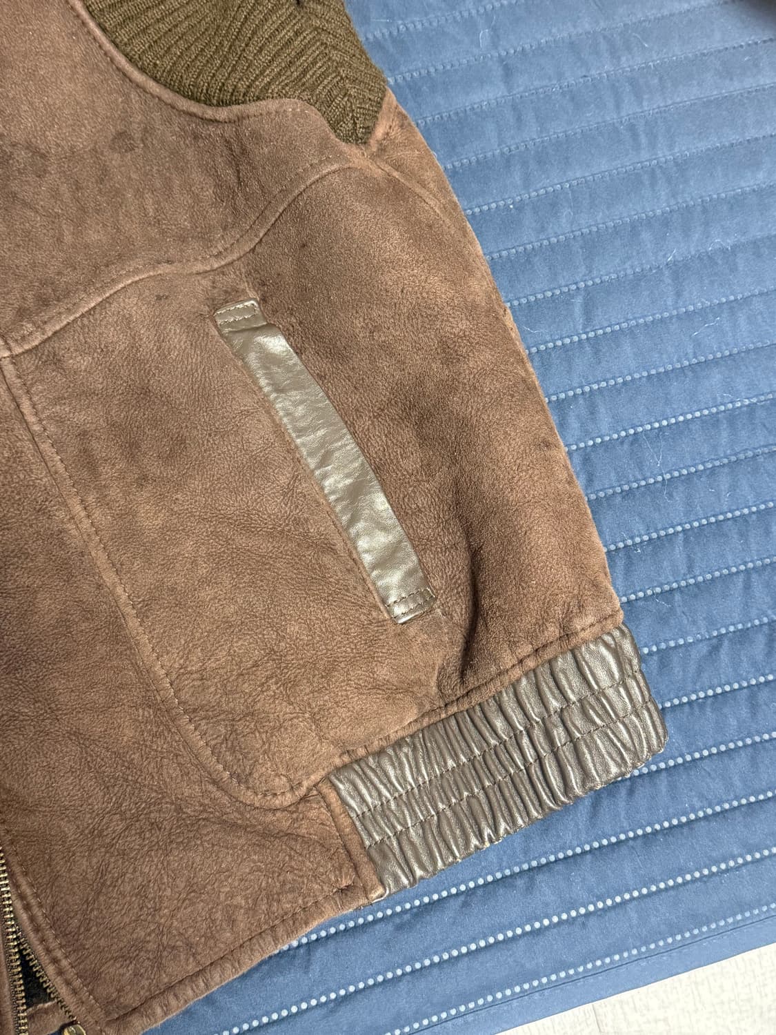 Vintage 스웨이드 양털 조끼 상품이미지4