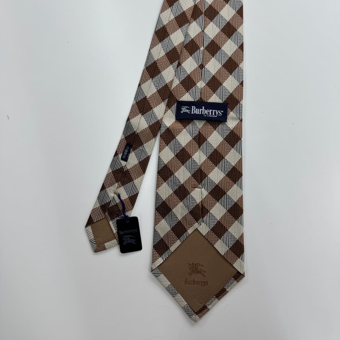 미사용품 택달린 버버리 심플로고 명품 정품 넥타이 (Burberry) 상품이미지3
